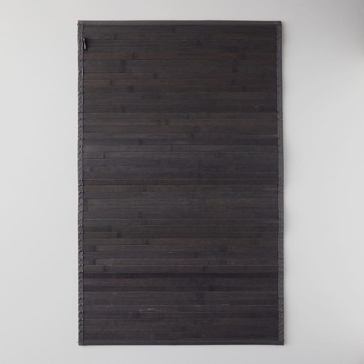 Dark wood bath mat on sale